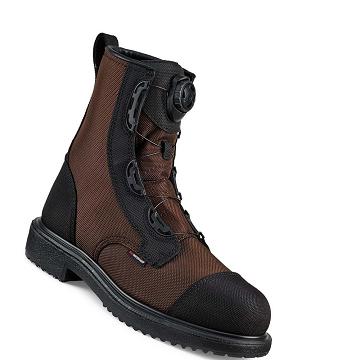 Red Wing MaxBond 8-inch BOA® CSA Safety Toe Men's Waterproof Boots Coffee | ZA 426EBC